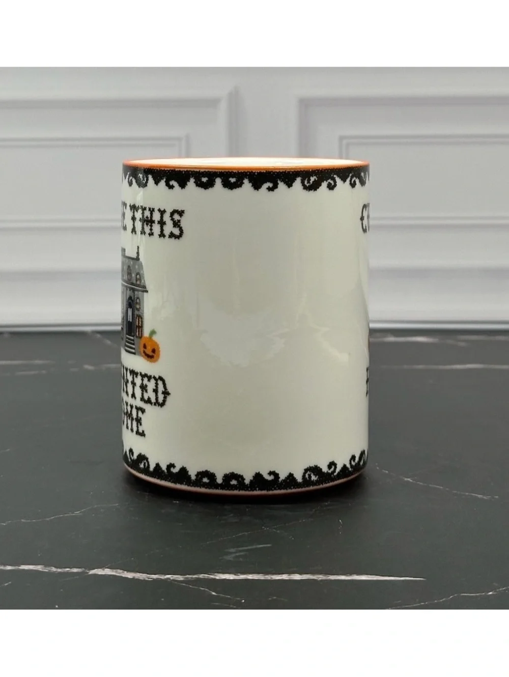 EnVogue Mug - Curse This Haunted Home, Orange and B